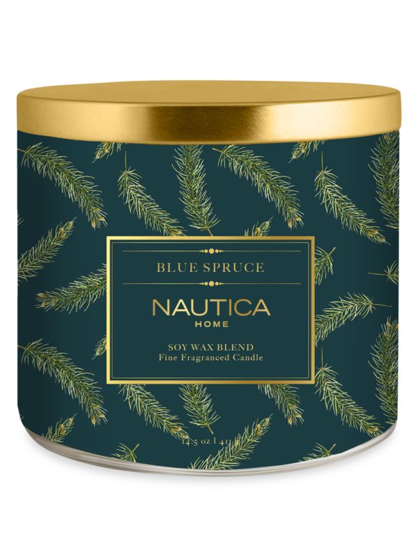 BATH AND BODY WORKS - BLUE SPRUCE NAUTICA HOME SCENTED CANDLE