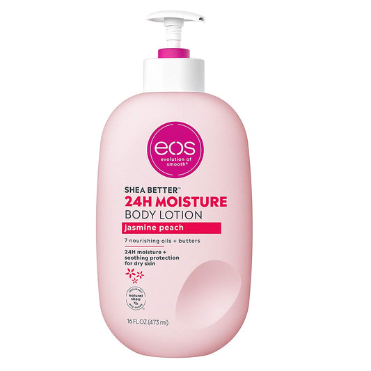 EOS SHEA BUTTER 24HR MOISTURE BODY LOTION 'JASMINE PEACH'