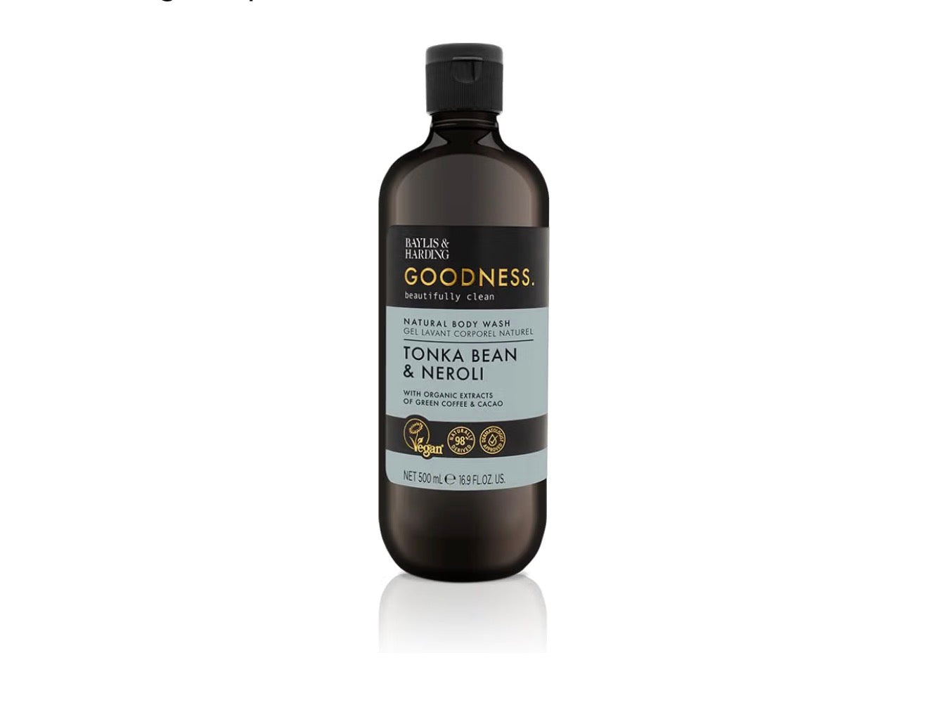 BAYLIS & HARDING GOODNESS BODY WASH - TONKA BEAN & NEROLI