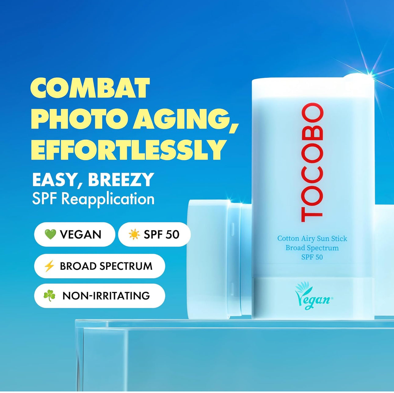 TOCOBO AIRY SUN STICK SPF50 BROAD SPECTRUM