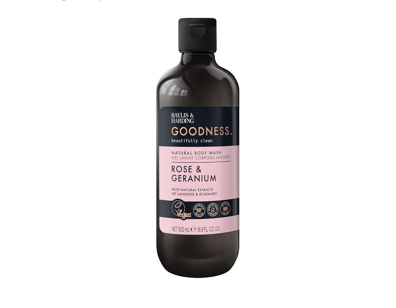 BAYLIS & HARDING GOODNESS BODY WASH - ROSE & GERANIUM