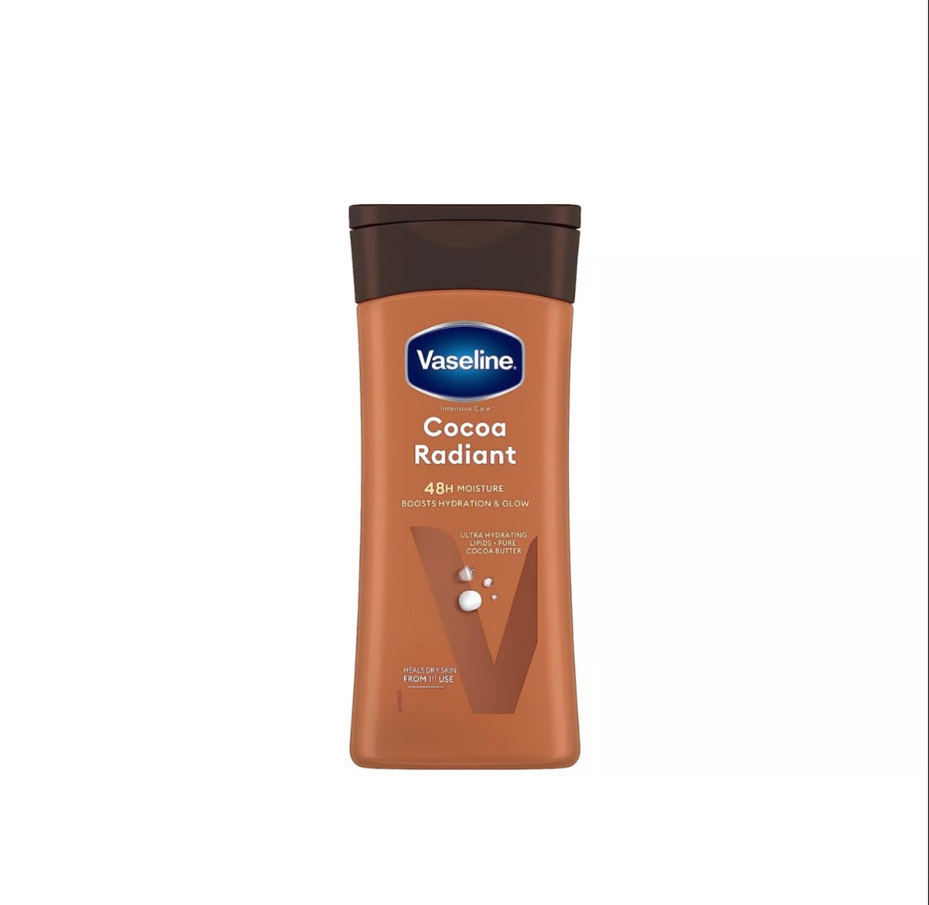 VASELINE INTENSIVE CARE COCOA RADIANT - 48HR HYDRATION / PREVENTS DRYNESS + ULTRA HYDRATING LIPIDS
