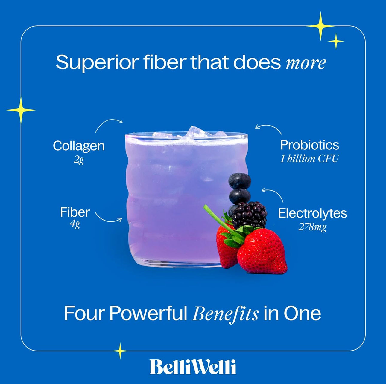 BELLI WELLI DAILY FIBER + PROBIOTIC - WILD BERRY
