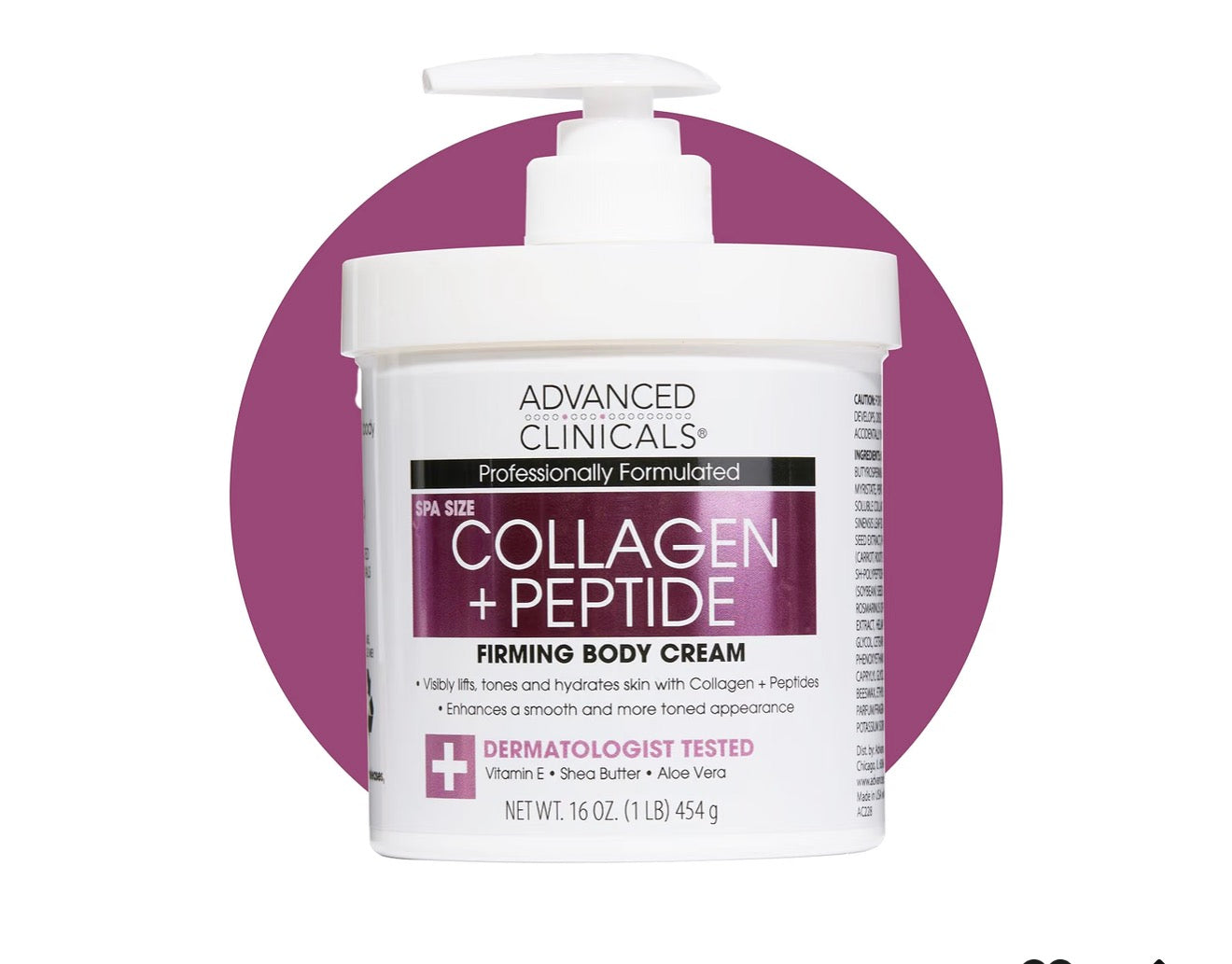 ADVANCED CLINICALS COLLAGEN + PEPTIDE BODY LOTION