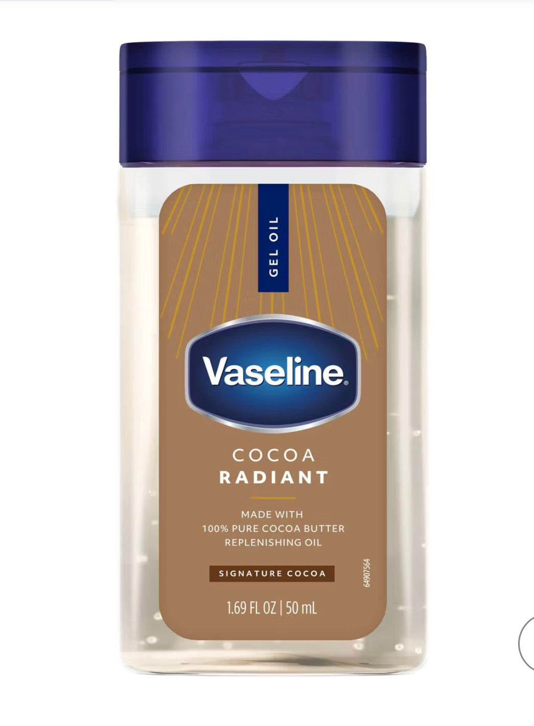 VASELINE COCOA RADIANT GEL BODY OIL - TRAVEL SIZE 1.69oz