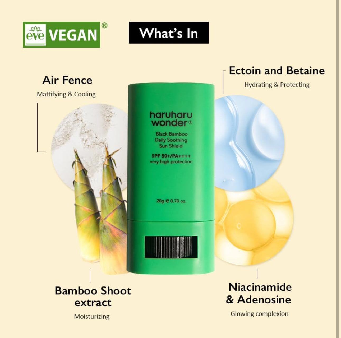 HARUHARU WONDER BLACK BAMBOO DAILY SOOTHING SUNSCREEN STICK SPF50+ PA++++