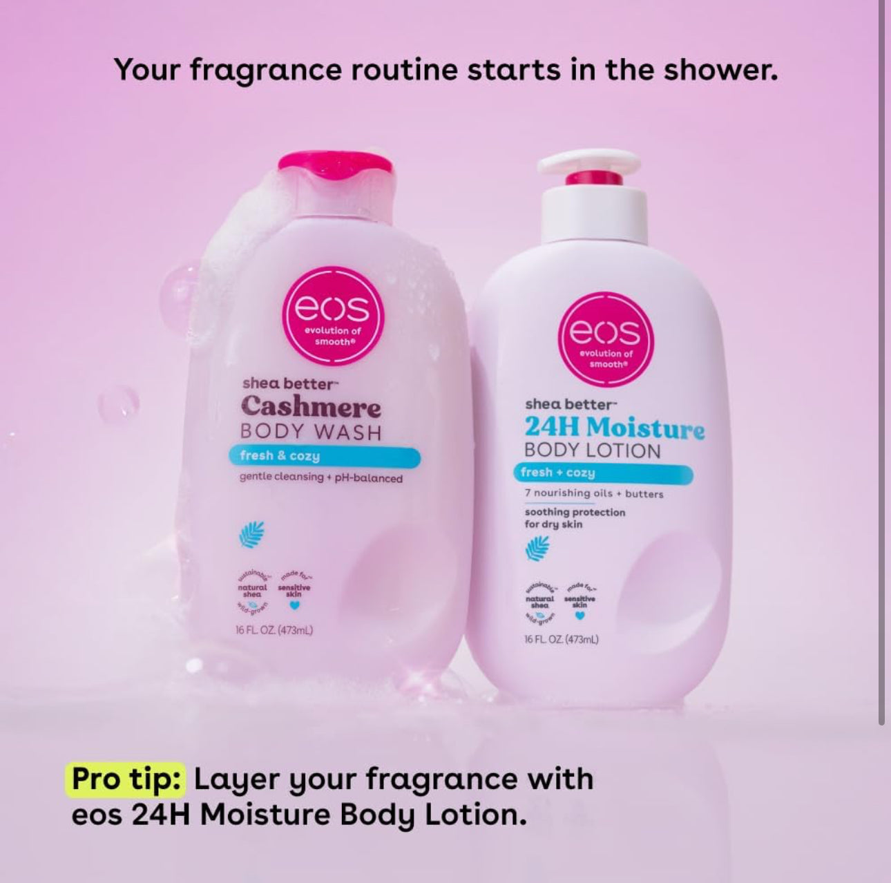 EOS SHEA BETTER CASHMERE BODY WASH - FRESH & COZY