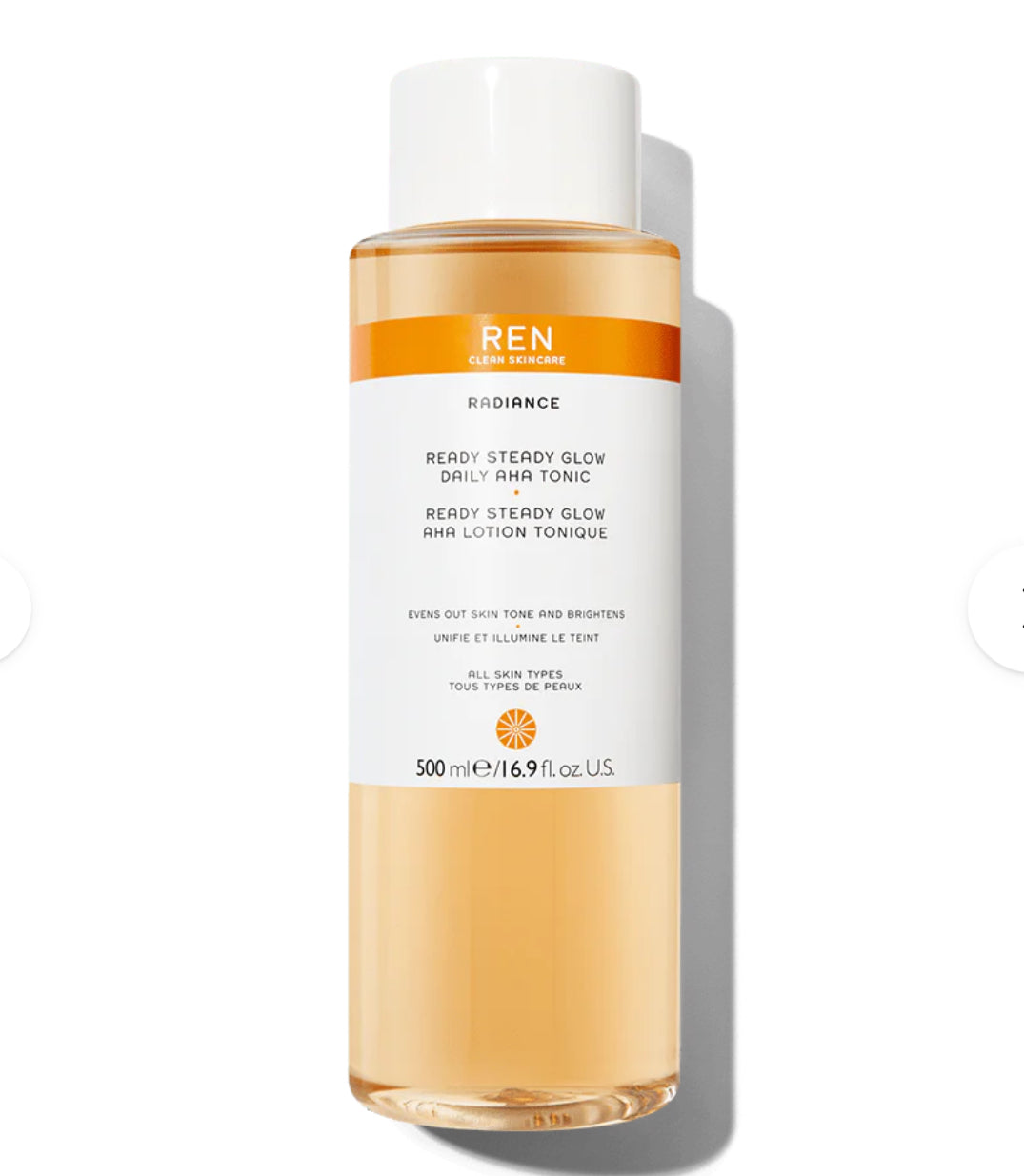 REN CLEAN SKINCARE GLOW TONIC - TONER WITH RESURFACING AHAs + BHAs