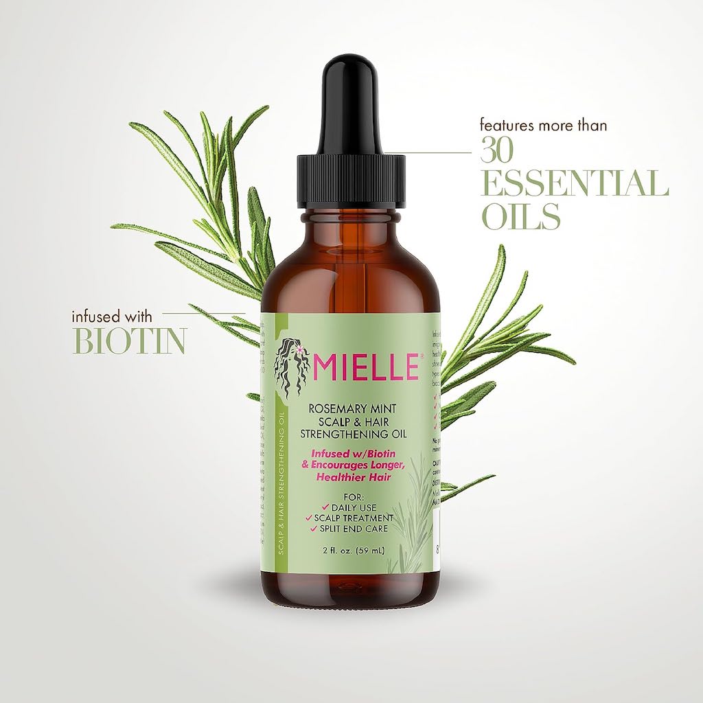MIELLE ORGANICS ROSEMARY MINT SCALP & HAIR STRENGTHENING OIL WITH BIOTIN