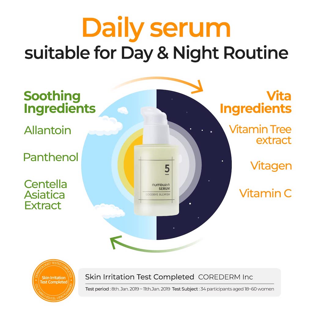 NUMBUZIN No.5 GOODBYE BLEMISH SERUM | VITAMIN C, NIACINAMIDE