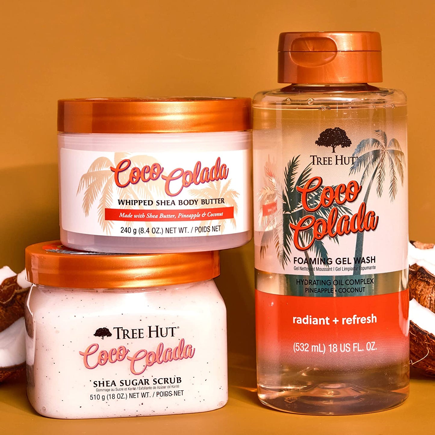 TREE HUT COCO COLADA RADIANT & REFRESH FOAMING GEL WASH