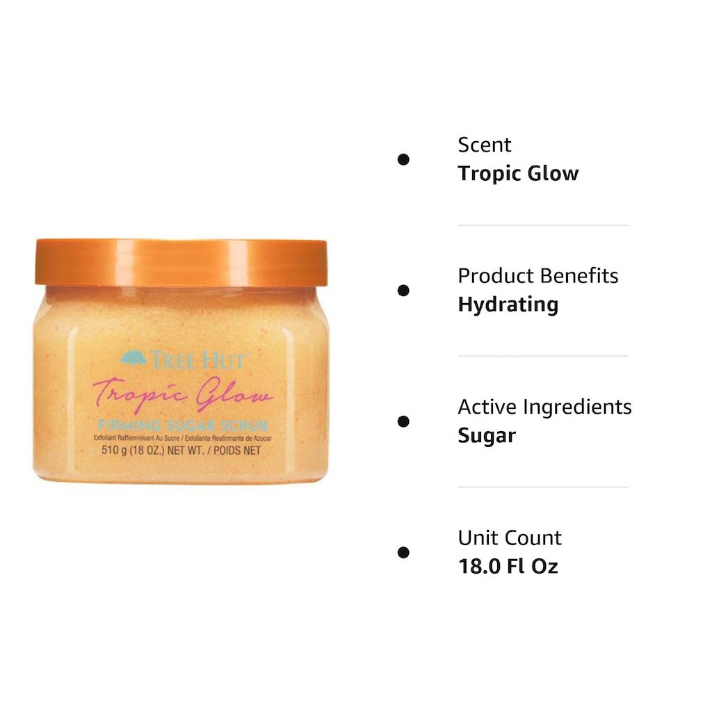 TREE HUT SHEA SUGAR SCRUB ' TROPIC GLOW' FIRMING SUGAR