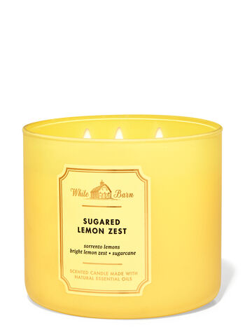 WHITE BARN 3-WICK CANDLE 'SUGARED LEMON ZEST'