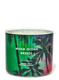 BATH AND BODY WORKS - WARM OCEAN BREEZE SCENTED CANDLE