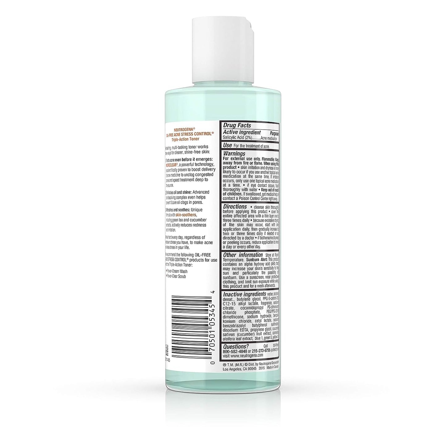 NEUTROGENA OIL FREE ACNE STRESS CONTROL TONER