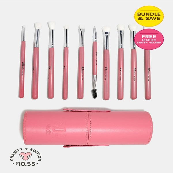AOA STUDIO PINK 10PCS BRUSH SET