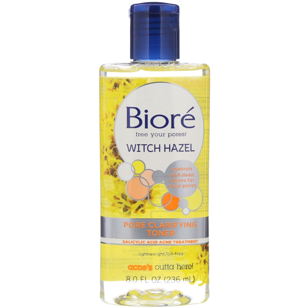 BIORE FREE YOUR PORES! WITCH HAZEL TONER, PORE CLARIFYING, 2% SALYCYLIC ACID