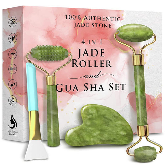 LEXI WHITE JADE ROLLER SET