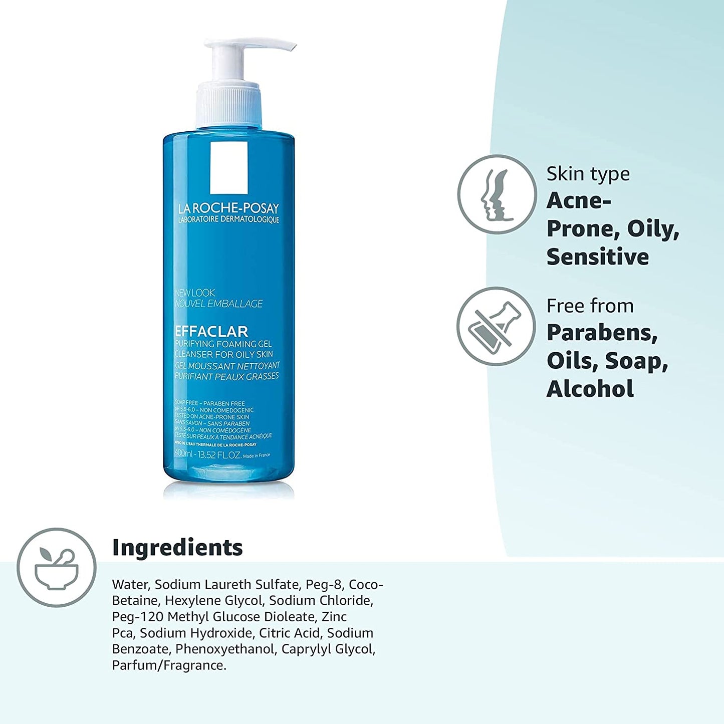 LA ROCHE-POSAY EFFACLAR PURIFYING GEL CLEANSER