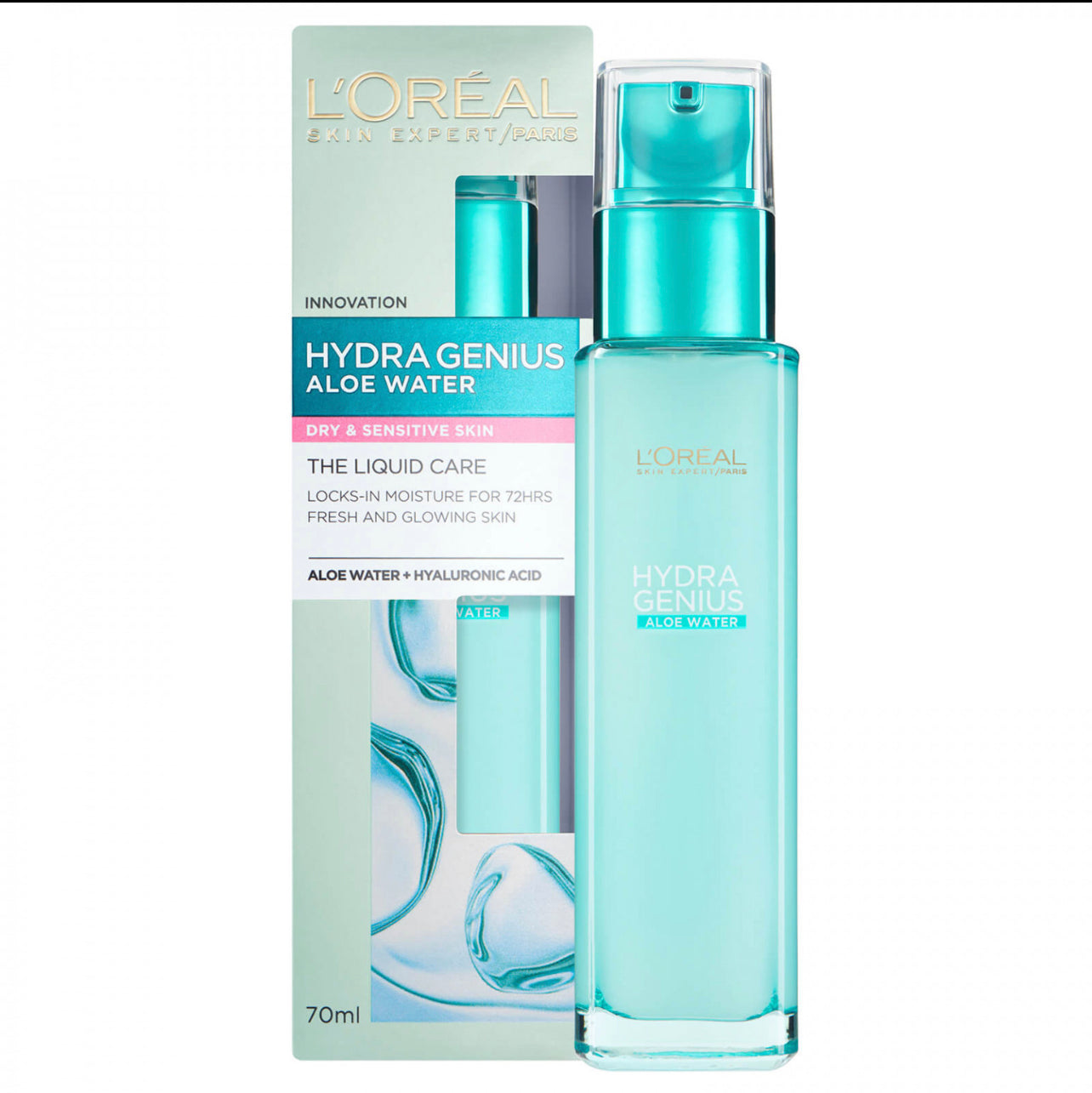 L'OREAL PARIS SKINCARE HYDRA GENIUS MOISTURIZER WITH ALOE AND HYALURONIC ACID