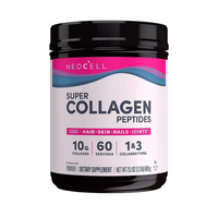 NEOCELL SUPER COLLAGEN PEPTIDES, KETO FRIENDLY, NON GMO. HAIR, SKIN, NAILS AND JOINT. UNFLAVORED 20g PER SERVING