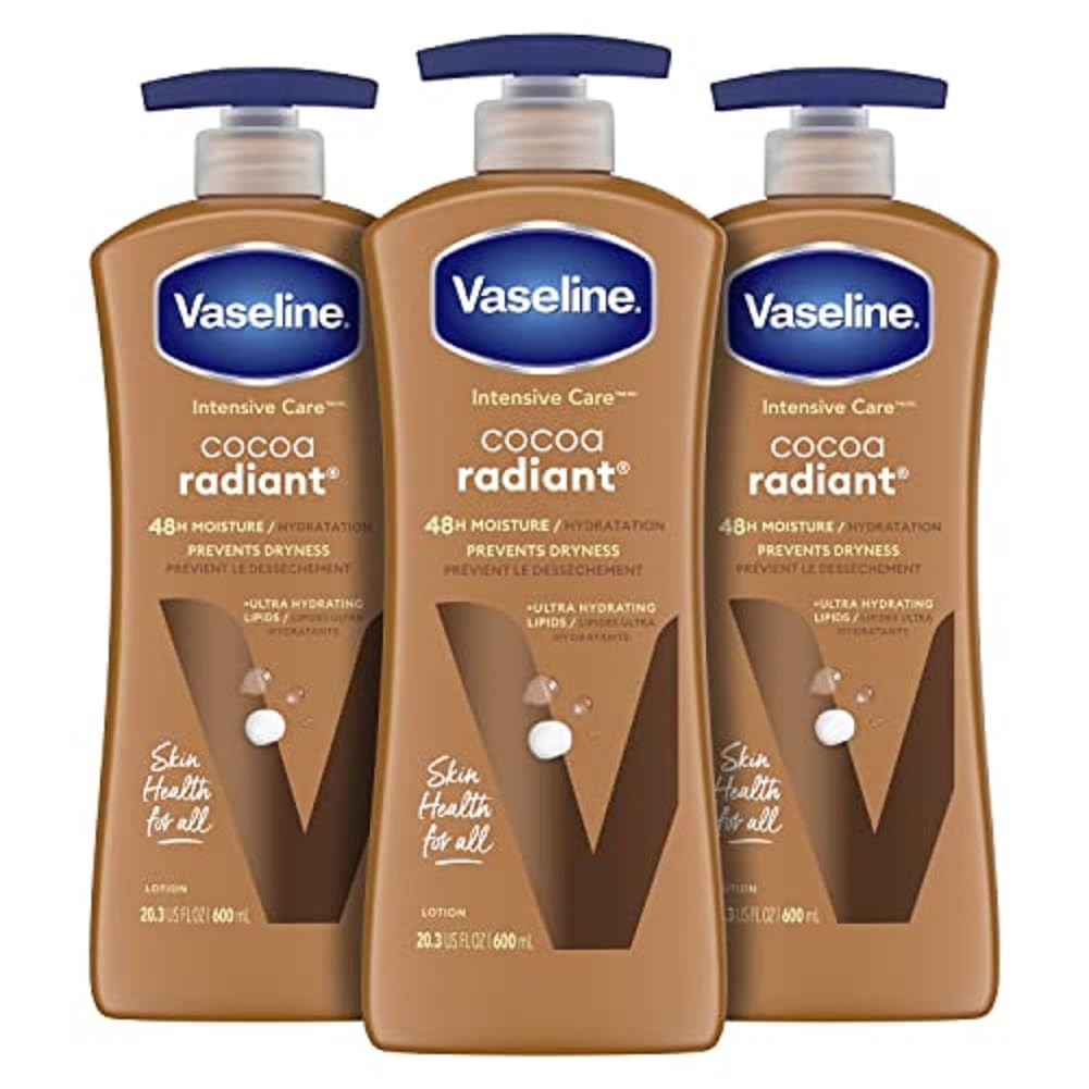 VASELINE INTENSIVE CARE COCOA RADIANT - 48HR HYDRATION / PREVENTS DRYNESS + ULTRA HYDRATING LIPIDS