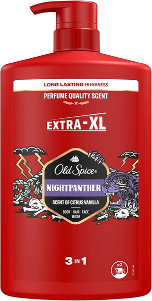 OLD SPICE NIGHT PANTHER BODY,HAIR & FACE WASH