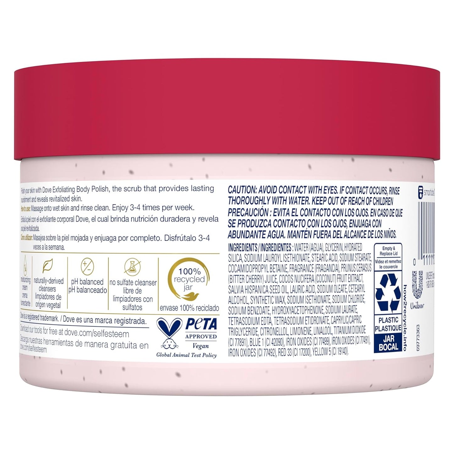 DOVE - BODY SCRUB (CRUSHED CHERRIES & CHIA MILK)