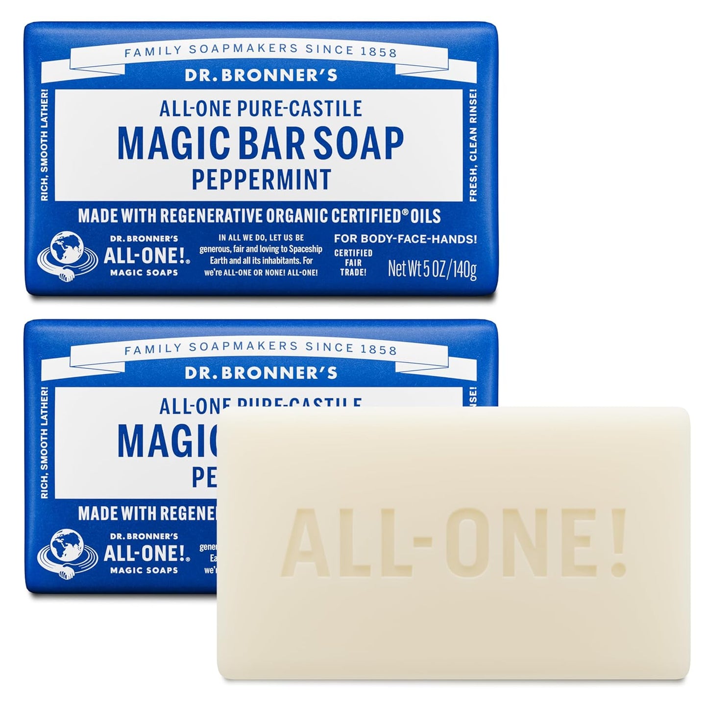 DR BRONNER'S - ALL ONE PURE CASTILE BAR SOAP