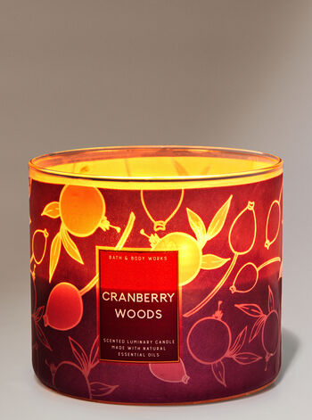 BATH & BODY WORKS - CRANBERRY WOODS SCENTED CANDLE