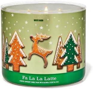 BATH & BODY WORKS - FA LA LA LATTE SCENTED CANDLE