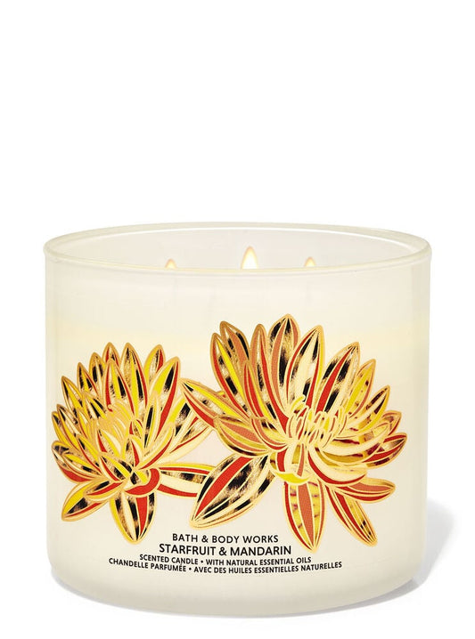 BATH & BODY WORKS - STARFRUIT & MANDARIN SCENTED CANDLE