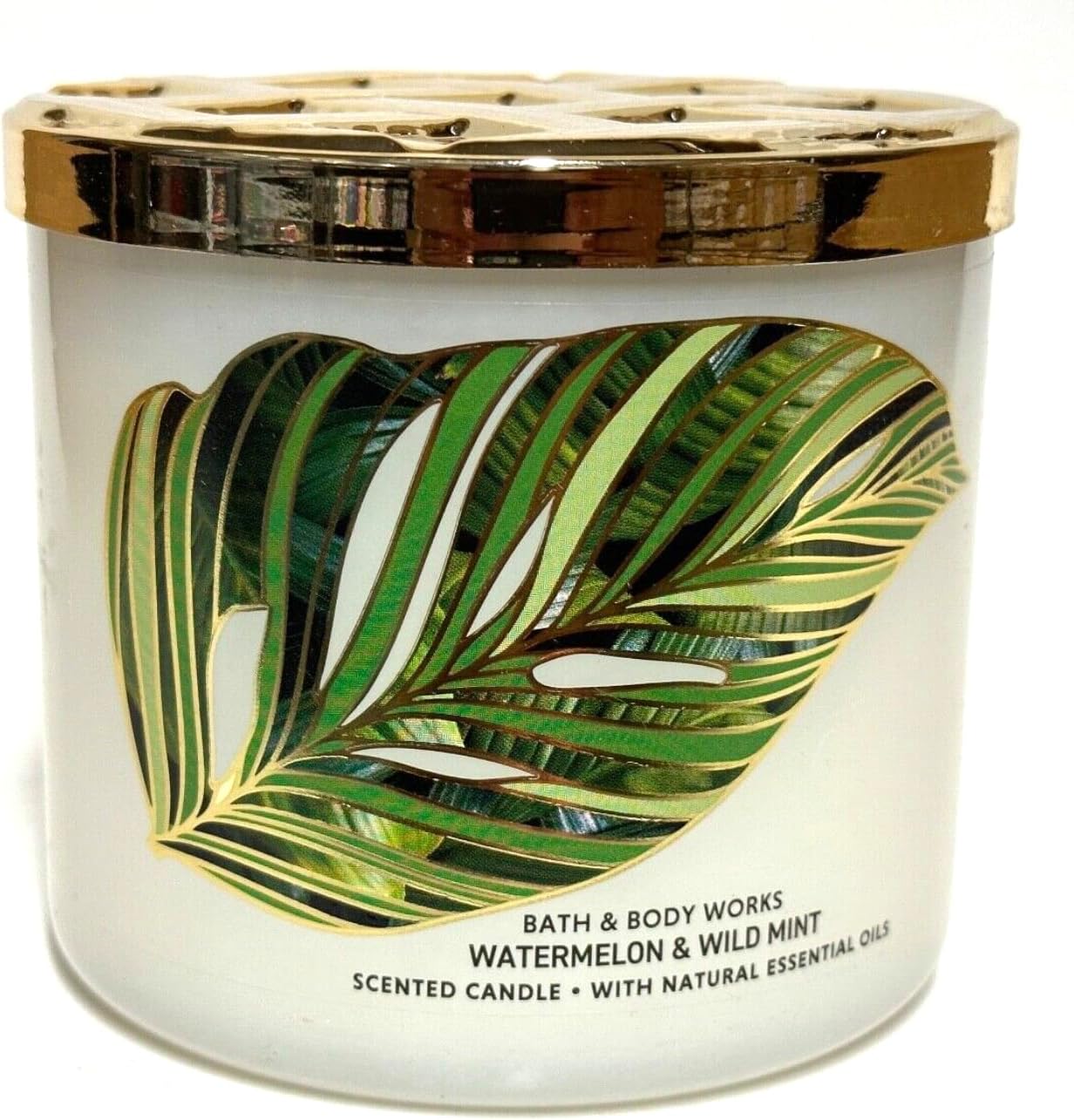 BATH & BODY WORKS - WATERMELON & WILD MINT SCENTED CANDLE