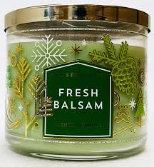 BATH & BODY WORKS FRESH BALSAM SCENTED CANDLE