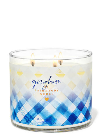 BATH & BODY WORKS 3-WICK CANDLE 'GINGHAM'