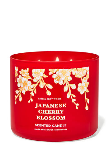 BATH & BODY WORKS 3-WICK CANDLE 'JAPANESE CHERRY BLOSSOM'