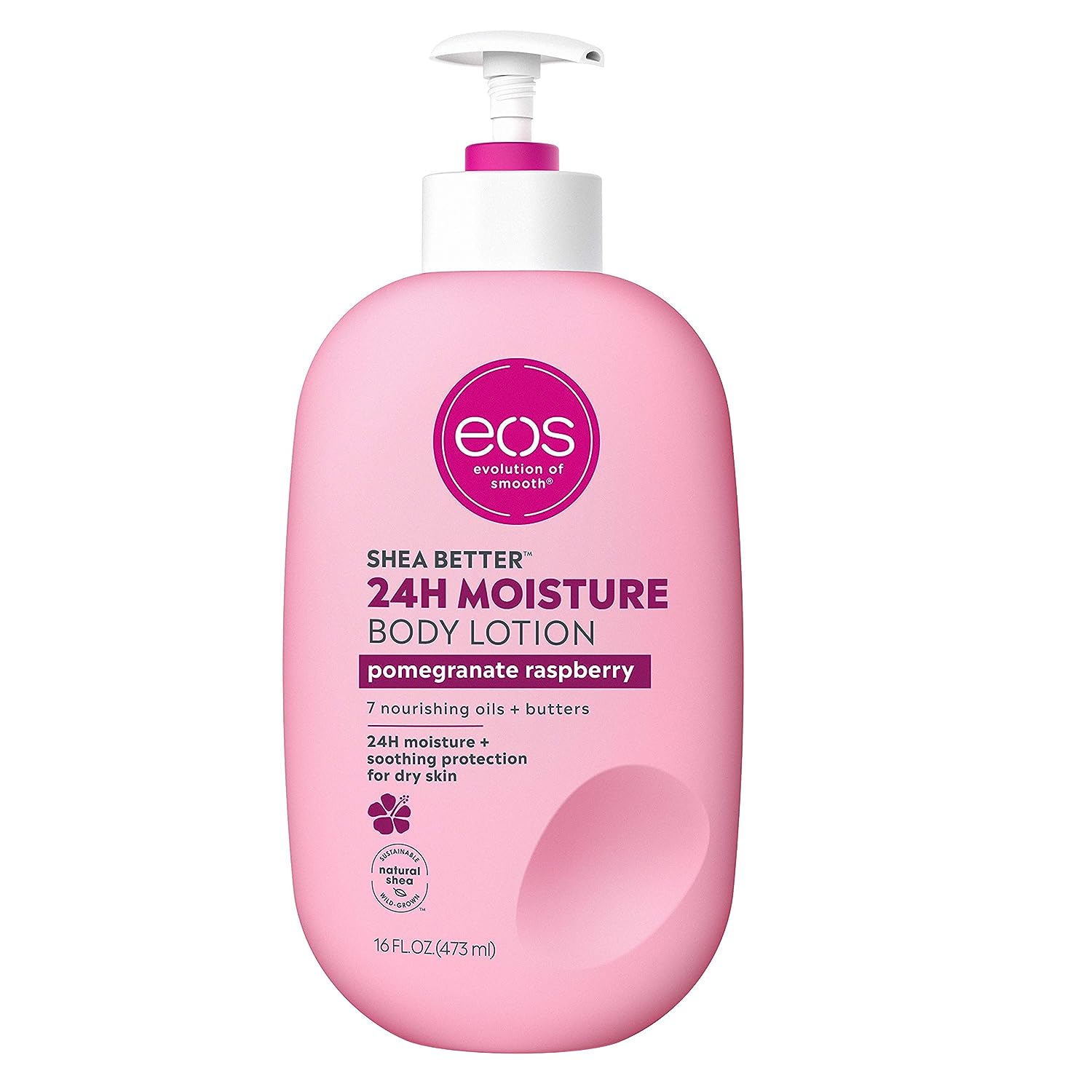 EOS SHEA BUTTER 24HR MOISTURE BODY LOTION 'POMEGRANATE RASPBERRY'