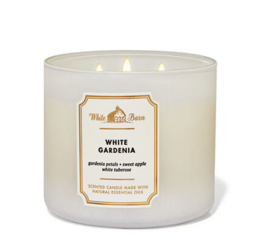 WHITE BARN 3 WICK CANDLE ‘WHITE GARDENIA’
