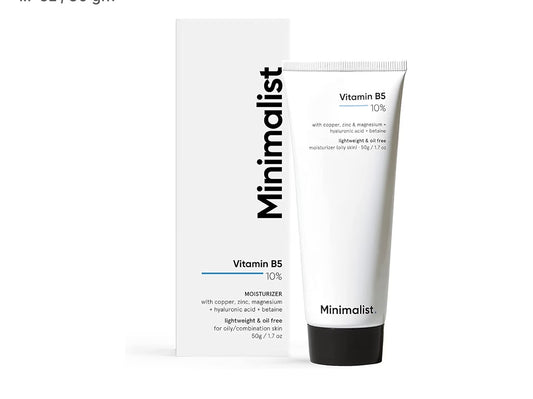 MINIMALIST VITAMIN B5 10% FACE MOISTURIZER | OILY ACNE PRONE SKIN