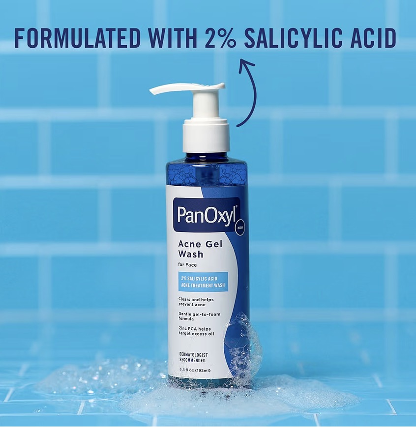 PANOXYL ACNE GEL WASH; 2% SALICYLIC ACID, BLUE ALGAE & ALOE VERA