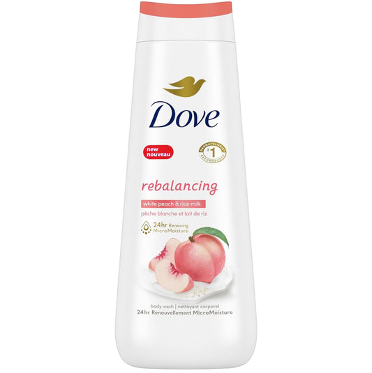 DOVE BODY WASH - REBALANCING WHITE PEACH & RICE MILK