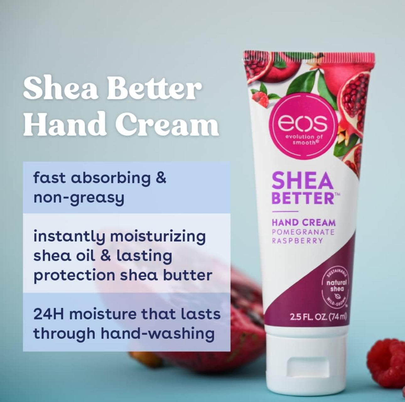 EOS SHEA BETTER HAND CREAM ‘POMEGRANATE RASBERRY’