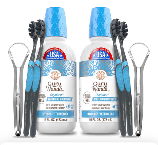 GuruNanda OXYBURST TEETH WHITENING MOUTH WASH - 2x16oz