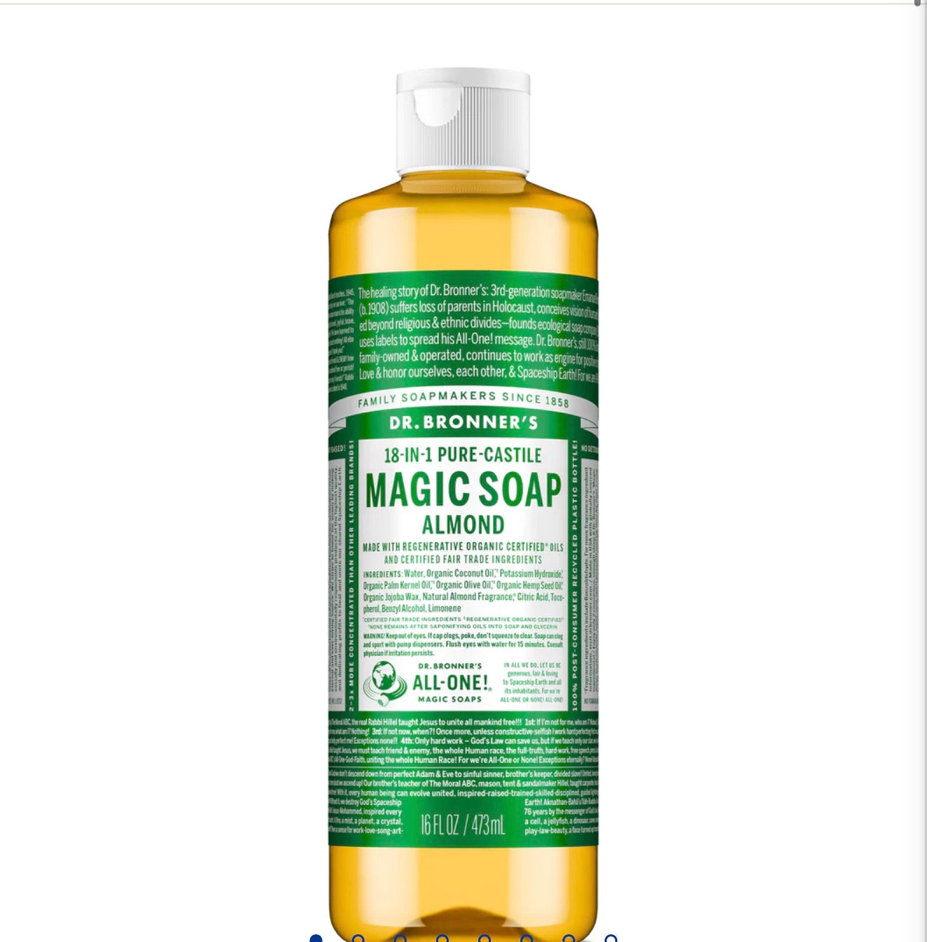 DR BRONNER’S PURE CASTILE LIQUID SOAP