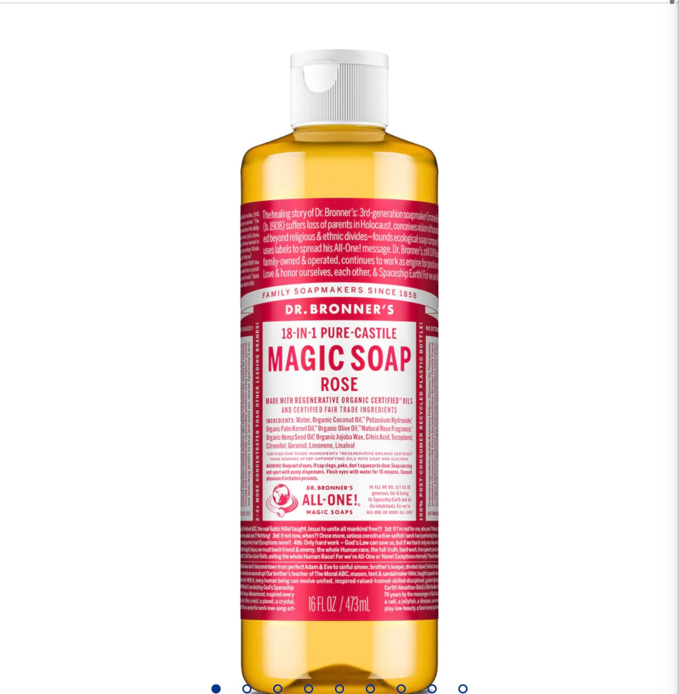 DR BRONNER’S PURE CASTILE LIQUID SOAP