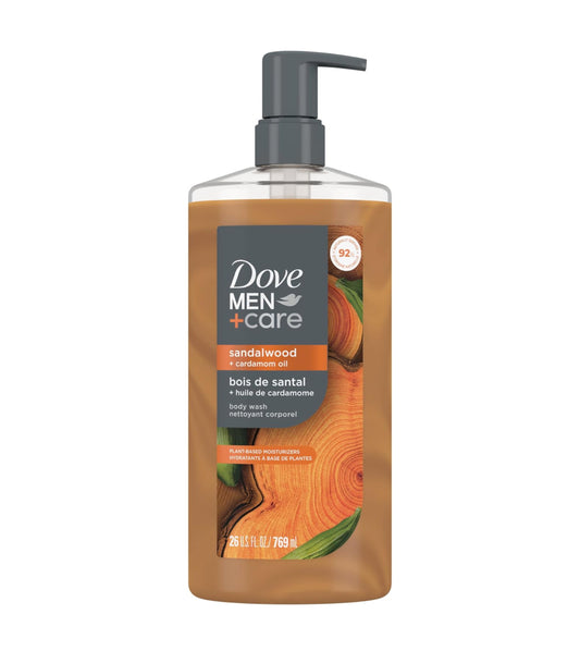 DOVE MEN + CARE BODY WASH - SANDALWOOD + CARDAMOM OIL