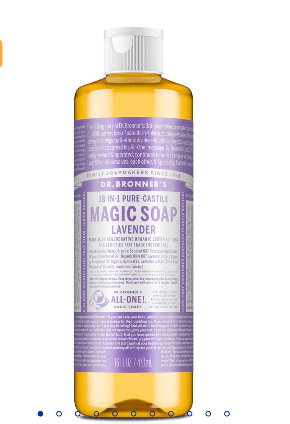 DR BRONNER’S PURE CASTILE LIQUID SOAP
