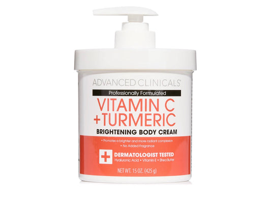 ADVANCED CLINICALS VITAMIN C + TURMERIC BODY CREAM