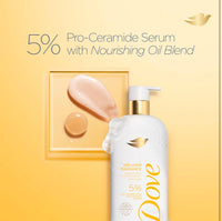 DOVE MELANIN RADIANCE BODY WASH - 5% PRO-CERAMIDE SERUM WITH NOURISHING OIL BLEND