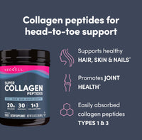 NEOCELL SUPER COLLAGEN PEPTIDES, KETO FRIENDLY, NON GMO. HAIR, SKIN, NAILS AND JOINT. UNFLAVORED 20g PER SERVING